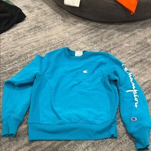 Champion Teal Crewneck unisex Sweater